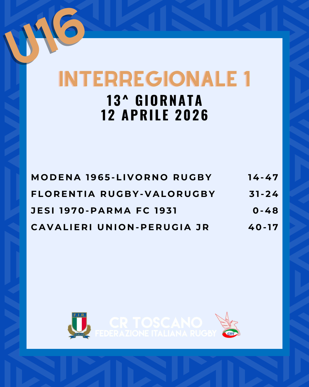 RISULTATI INTERREGIONALE 1
